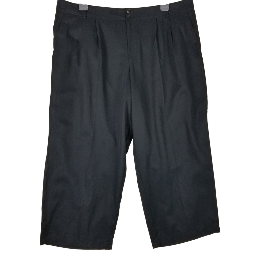 Madewell Pleated Wide Leg Pants Womens 24W Black Lyocell Linen NQ880